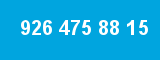 926 475 88 15 926 475 88 15